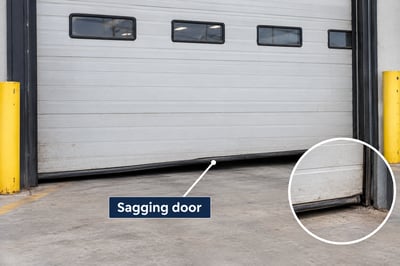 Commercial garage door sagging