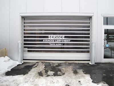 RD high performance door in winter