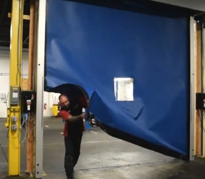 RD soft bottom edge rolling doors
